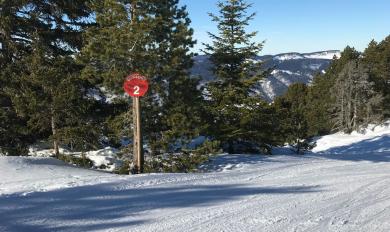 panneau pistes de ski